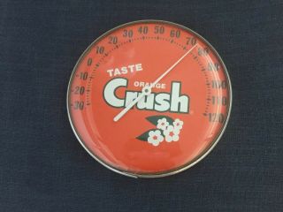 Vintage Orange Crush Sign Advertising Thermometer