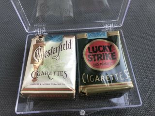 Vintage World War 2 WW2 Era Cigarette Packs Chesterfield & Lucky Strike 4