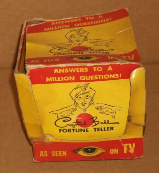 1948 Crystal Ball Fortune Teller Seen On Tv W/box Dixie Sales Alabe Crafts