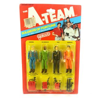 Vintage A - Team Action Figures Set Soldiers Of Fortune By Galoob