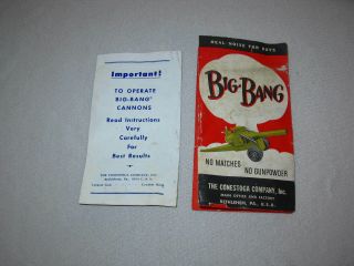 Vintage Big Bang Cannon Paperwork Operate Big - Bang Cannon & Advertising Brochure