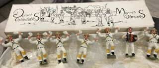 Rare Vintage Lead Model Figures 6cm Morris Dancers Set