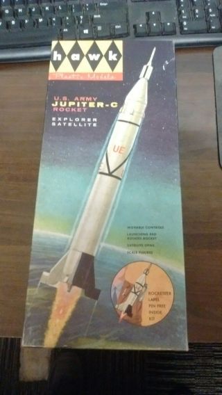 Vintage 1958 Hawk Us Army Jupiter - C Rocket W/explorer Satellite 150 1:48 Scale