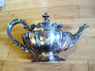 Reed & Barton Victorian Silverplate Coffee Pot 3515 6 Silver Plate Tea Pot 7 