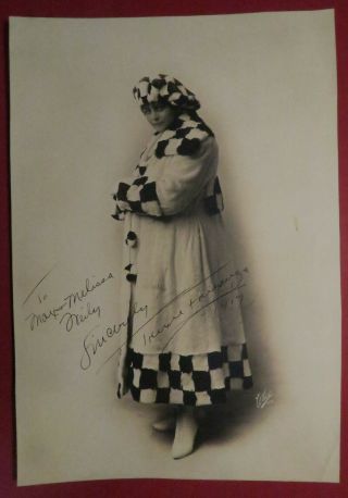 9x13 Vintage Photo Signed Trixie Friganza 1917 Vaudeville Star