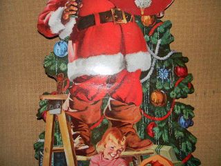 VINTAGE LATE 1940s EARLY 1950s COCA COLA COKE SANTA CLAUS COUNTER TOP SIGN 5