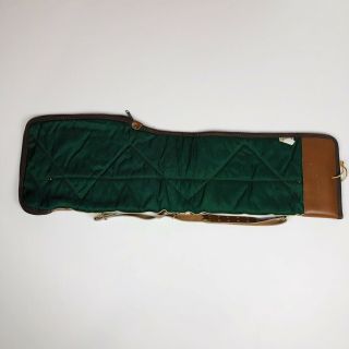 Vintage Ll Bean Takedown Shotgun Gun Case Green Nylon And Leather