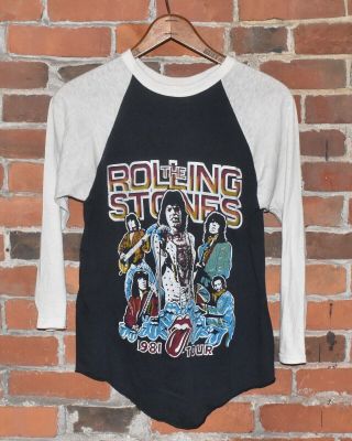 Vintage The Rolling Stones Tattoo You 1981 Tour Rock & Roll Concert Band T - Shirt