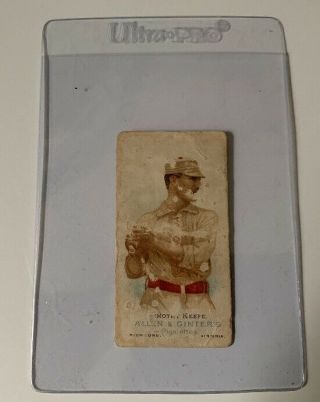 1887 N28 Allen & Ginter Timothy Keefe Rookie Rc Vintage Baseball Card Rare