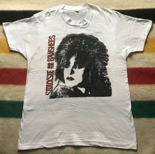 Vintage Siouxsie And The Banshees T Shirt 80s 90s White Grunge Goth Xl Suzy Peep