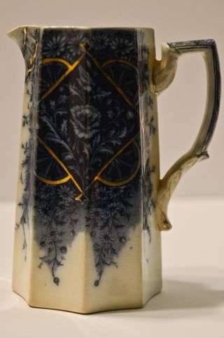 Camille Burgess And Leigh Antique Pitcher Rose Motif Rare Stunning