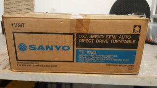 Vintage Sanyo Tp - 1020 Vintage Direct Drive Turntable W Pitch Adjust Auto Return