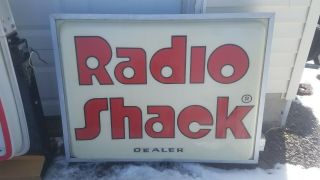 Radio Shack Dealer Lighted Sign Vintage Advertising
