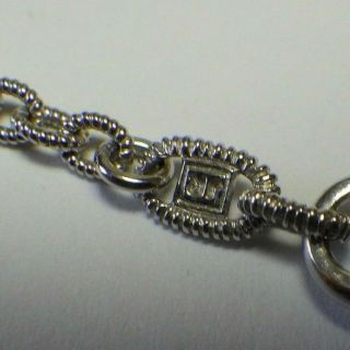 Judith Ripka CZ Sterling Silver Necklace & Bracelet Set Blue Rhinestones 8