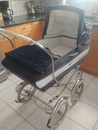 Classic Peg Perego Antique Vintage Stroller Carriage.  Made In Italy