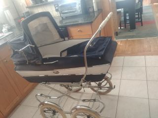 Classic Peg Perego Antique vintage Stroller carriage.  Made in Italy 3