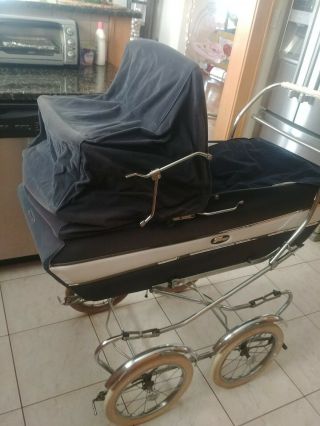 Classic Peg Perego Antique vintage Stroller carriage.  Made in Italy 6