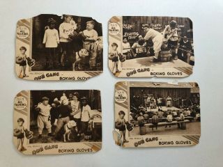 Vintage 1929 Set Of 4 Lobby Cards Our Gang In Boxing Gloves