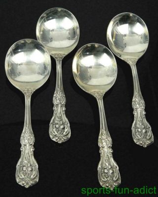 4pc Francis I By Reed & Barton 925 Sterling Silver 6 " Soup Spoons -