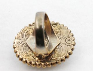 Stephen Dweck Smokey Brown Quartz Faceted Bronze Braid Ring Size 10.  5 8