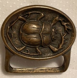 Vintage Tech Ether Guild “scarab” Belt Buckle 1975 Brass