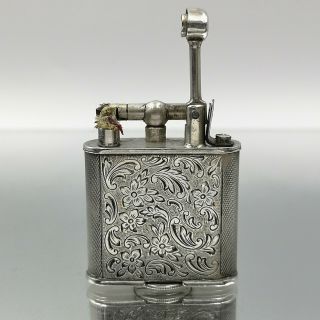 Great Rare Solid Silver 900 Petrol Dunhill Form Lighter Feuerzeug