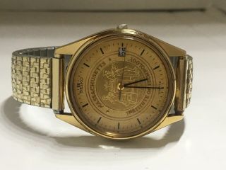 Vintage 1950’s Massachusetts Institute Of Technology Men Watch Gold Tone.