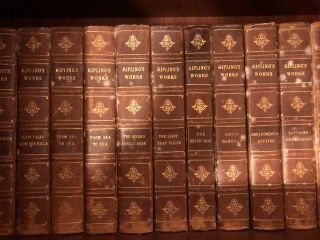 Antique Leather Book Set - Kipling’s