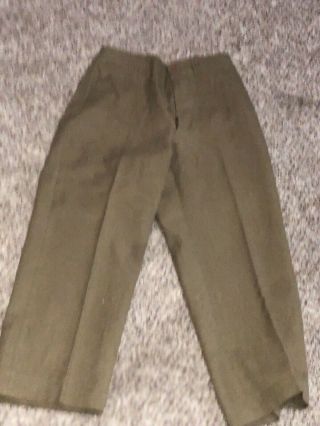 Vtg Us Army Military Trousers Field Serge Pants 32/29 Men Wool 40s Wwii