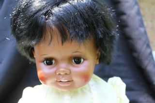 VINTAGE 70 ' S IDEAL BABY CRISSY DOLL - AFRICAN AMERICAN / BLACK VERSION 24 