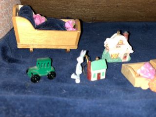 Vintage Two Story Wooden Dollhouse With Furniture and Doll Family 6