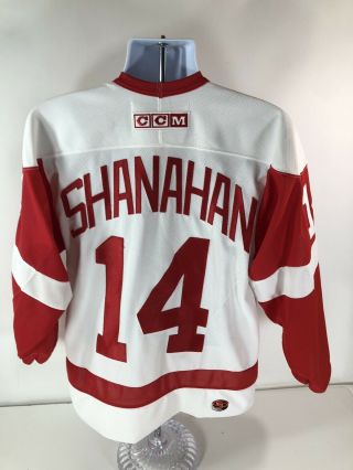 Vintage Ccm Brendan Shanahan Red Wings Air Knit White Hockey Jersey Stitched Sm