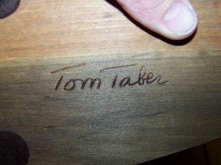 Wooden decoy Tom Tabor Vintage Wooden Duck Decoy Signed Tom Tabor 5