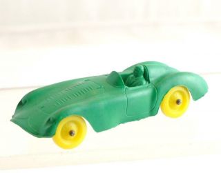 Vintage Auburn Rubber Co Toy Green Race Car With Driver 4 "