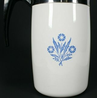 Vintage Corning Ware Blue Cornflower 10 Cup E - 1210 Electric Coffee Percolator 4