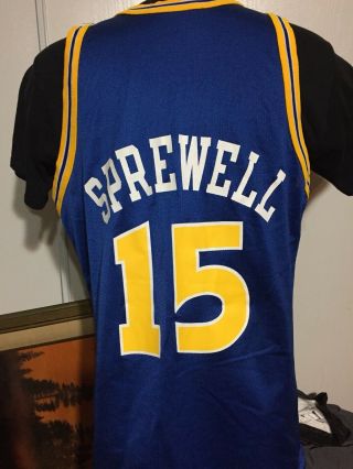 vintage champions Golden State Warriors SPREWELL Jersey Size 48 EUC 6