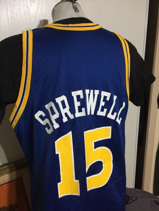 vintage champions Golden State Warriors SPREWELL Jersey Size 48 EUC 7