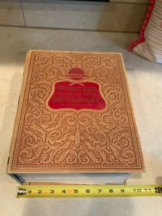 1956 Ornate Webster Unabridged Dictionary Vintage 63 - Years Old Huge