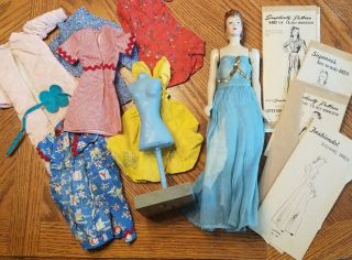 Vintage 1940s Latexture 15 " Doll Sewing Fashion Kit Fashiondol Clothes &