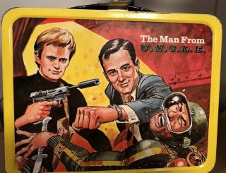 1966 The Man From U.  N.  C.  L.  E.  Vintage Metal Lunch Box W/ Thermos