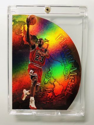 Michael Jordan 1998 Metal Universe Planet Metal Diecut Rare 90s Insert Bulls Hof