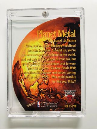MICHAEL JORDAN 1998 METAL UNIVERSE PLANET METAL DIECUT RARE 90s INSERT BULLS HOF 2