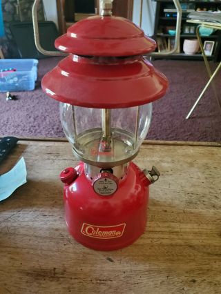 Vintage Coleman 200a195 Red Lantern Iob Never Been