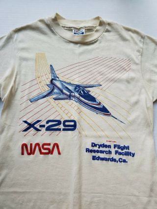 Vintage Rare 80s 90s Nasa X - 29 Jet Dryden Flight Research Facility Shirt Medium