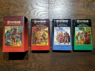 Dragonlance Chronicles Box Set Vintage True First Print 1985