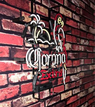 Parrot Corona Extra Neon Sign Pub Bar Beer Night Club Artwork Vintage Bistro 4