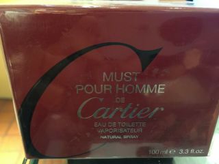 Must De Cartier Pour Homme Edt 100ml Vintage,  Very Rare,  Nib
