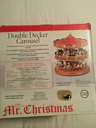 Vintage 2003 Double Decker Carousel - Mr.  Christmas Ltd. 3