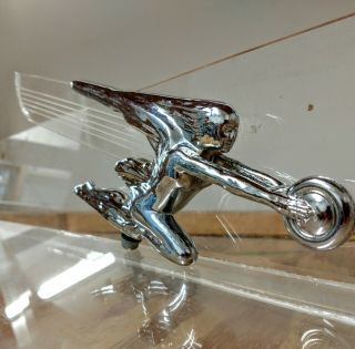 1939 40 Packard Hood Ornament Vintage Flying Goddess Of Speed Winged