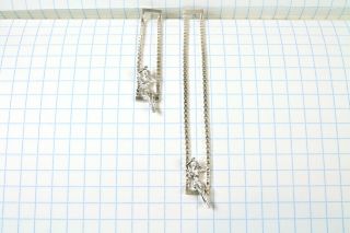 Linda Hesh ' s Swing Set asymmetrical silver drop earrings - Artist made & 5